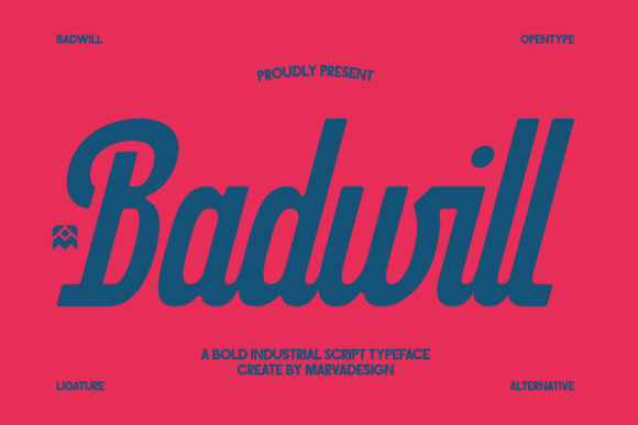 Badwill Font: Bold Script for a Strong Brand Identity