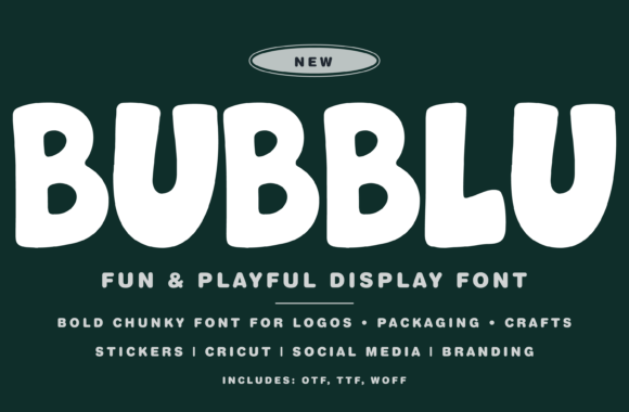 Bubblu Font – A Playful Display Typeface for Creative Makers