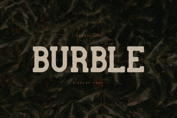 Burble: A Bold Vintage Slab Display Font for Editorial Design