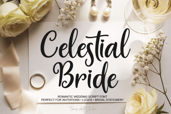 Celestial Bride Typeface: A Timeless Script for Wedding & Boutique Designs