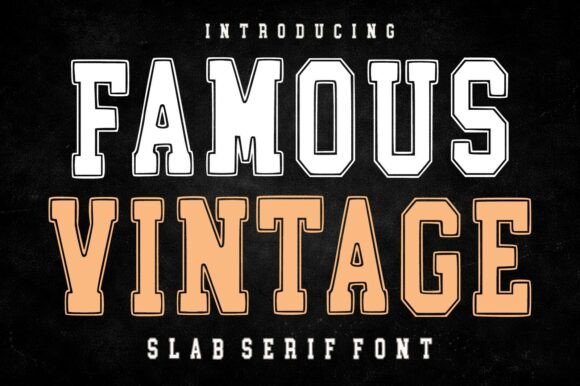 Famous Vintage Font for Stylish Craft Projects