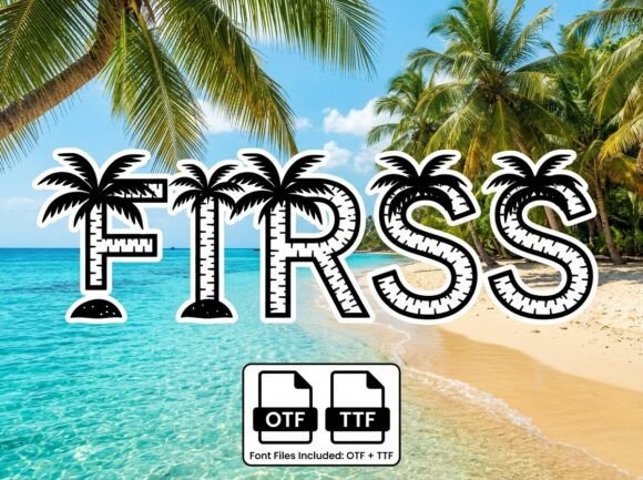 Firss: A Sun-Soaked Display Typeface for Coastal Editorial Design