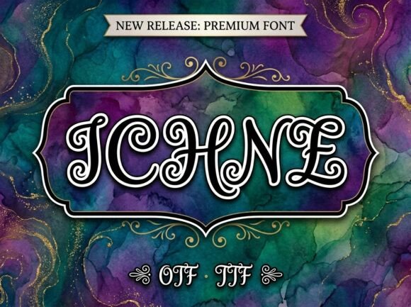 Ichne: A Decorative Display Font for Elevated Brand Identity