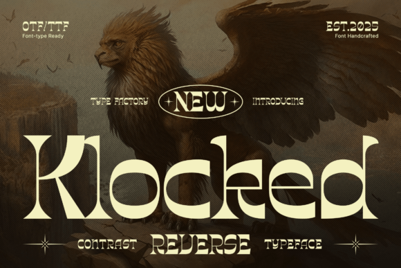 Klocked: A Bold, Retro Serif Typeface for Creative Branding