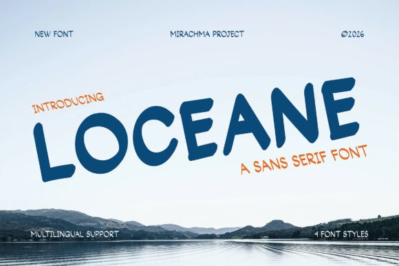 Loceane Typeface: A Fluid Display Font for Creative Branding