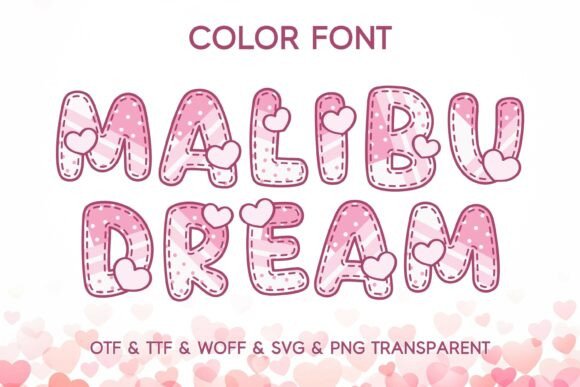 Malibu Dream: A Playful Color Font for Editorial and Crafting Projects