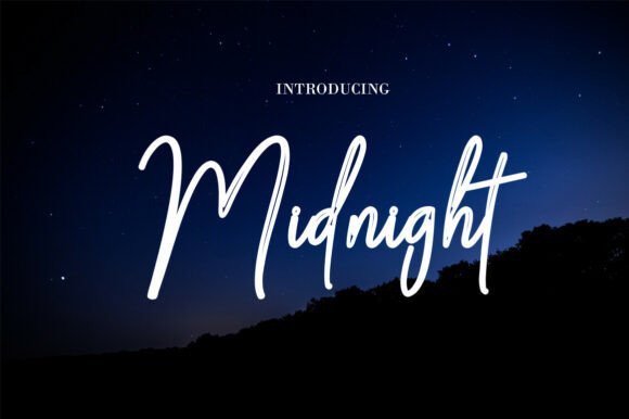 Midnight Script: An Ethereal Display Typeface for Dreamy Branding