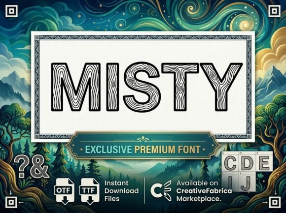Misty: A Stunning Decorative Display Font for Editorial Design