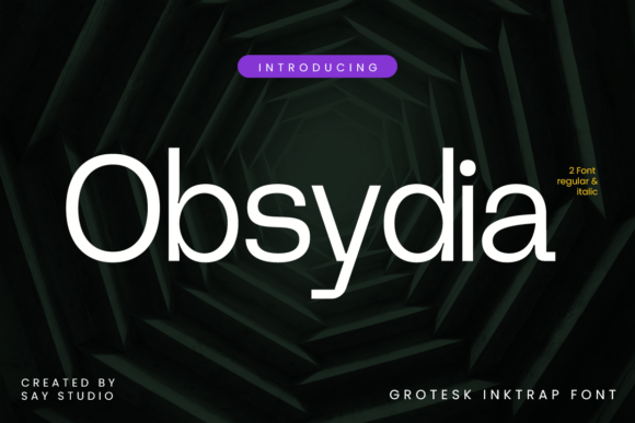 Obsydia: The Premium Grotesk Inktrap Display Font for Modern Brands