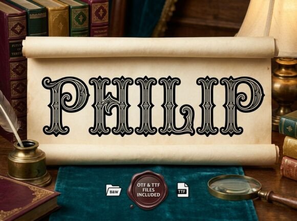 Philip Font: A Decorative Typeface for Eye-Catching Branding