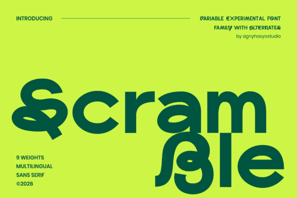 Scramble Typeface for Handmade Branding and Labels