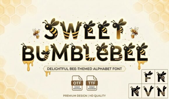 Sweet Bumblebee Font: A Playful Display Typeface for Creative Projects