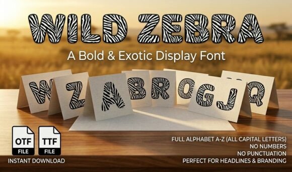 Wild Zebra Font for Bold Editorial Design